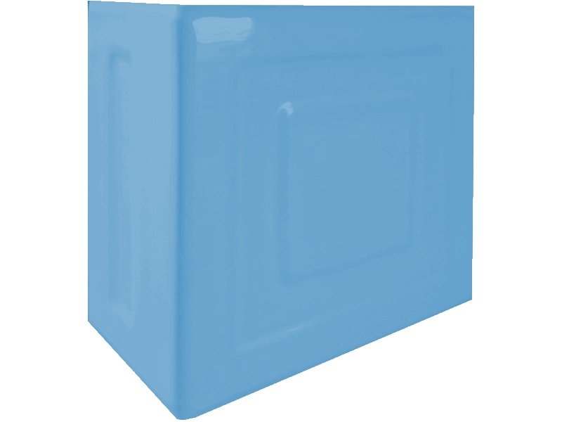 Kafle niebieskie rogowe z wzorem pasek kwadratu