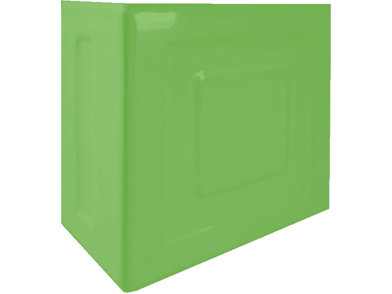 Kafle zielone rogowe z wzorem pasek kwadratu