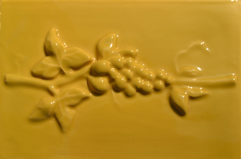 Kafle 3D winogrono jednolite szkliwo miodowe